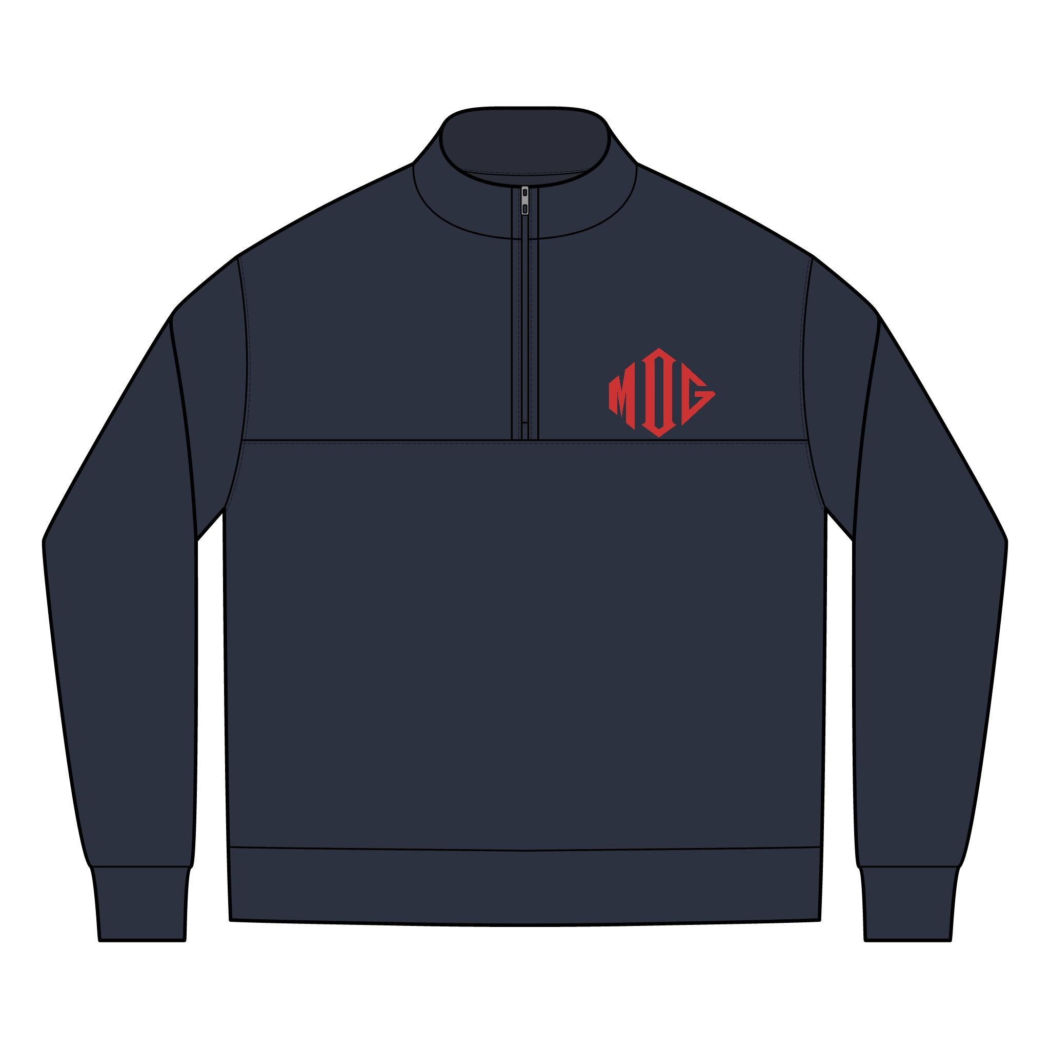 Fear of Goyim MOG Men's Embroidered Quarter-Zip Pullover